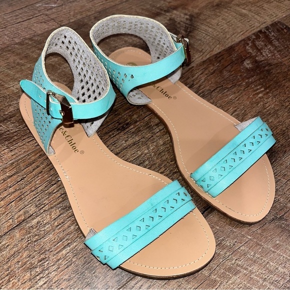 ModCloth x Chase & Chloe Aqua Sandals - Picture 14 of 15